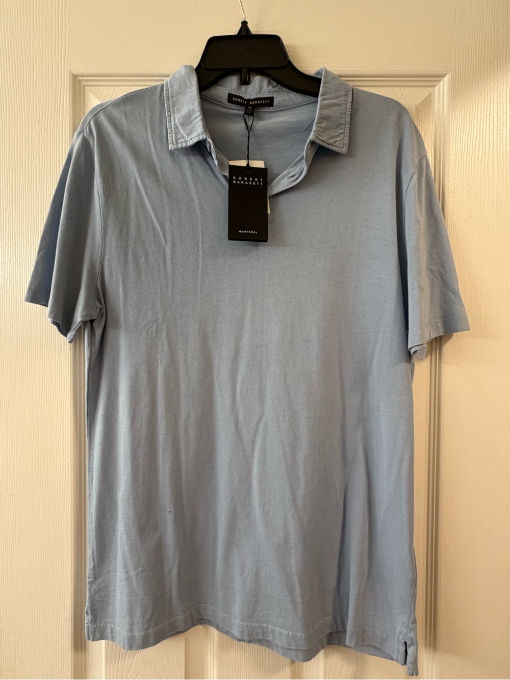 Robert Barakett Kentville Light Blue Short Sleeve Polo